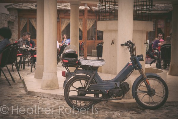 This is the delivery vehicle for the little cafe we had lunch at.